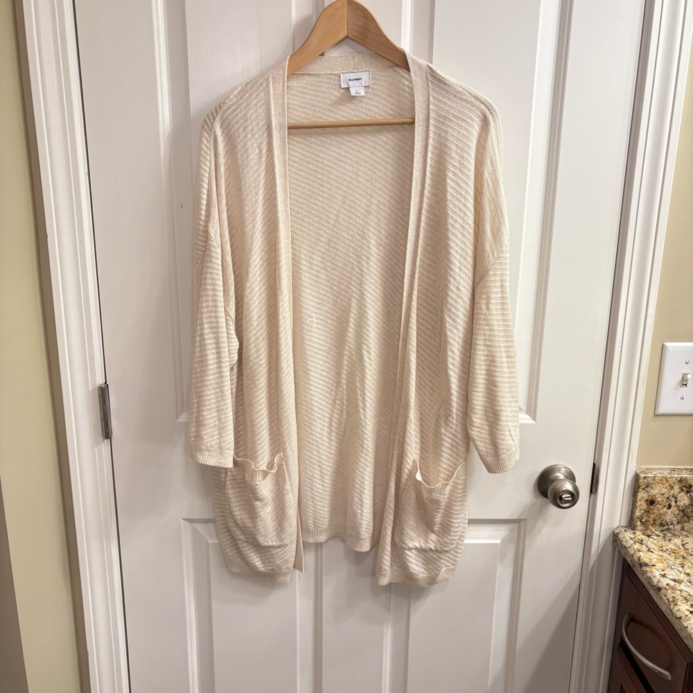 Old Navy Cream Knit Cardigan Sweater NWOT